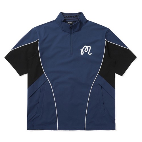 말본골프 하프 집업 반팔 아노락 M4221PJK03NVY