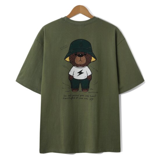 MNC 번개베어 박스핏 반팔티 MDBT671DG