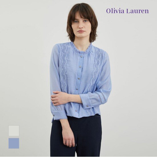 올리비아로렌 여성 레이스 포인트 블라우스 VOCNL4M3251