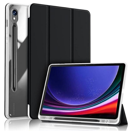 아이OK  갤럭시탭S9 S펜 수납 클리어 북커버 케이스