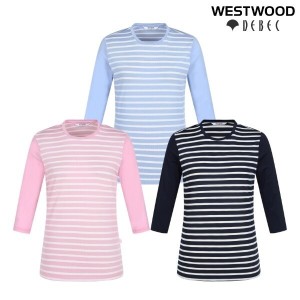 웨스트우드 스트라이트 7부 라운드 티셔츠 WO2WCTR428