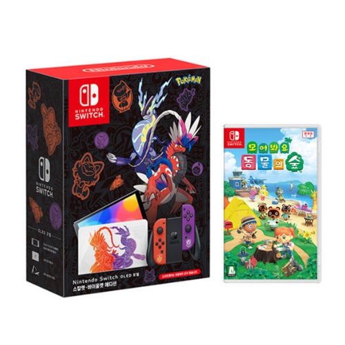 Nintendo  닌텐도 스위치 OLED 스칼렛 바이올렛 에디션 1인용 게임 패키지