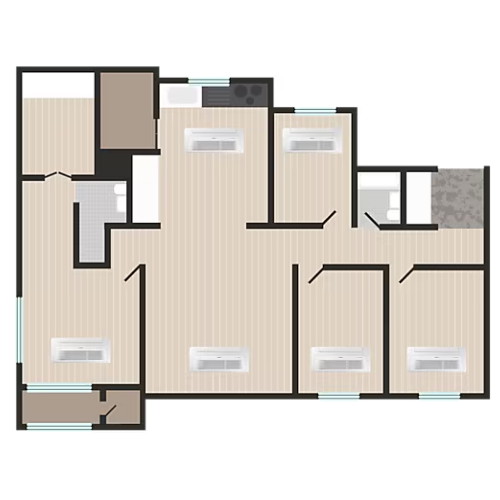 삼성전자 무풍에어컨 6실 + 비스포크 큐브 에어 AJ40ACS6P42SSY