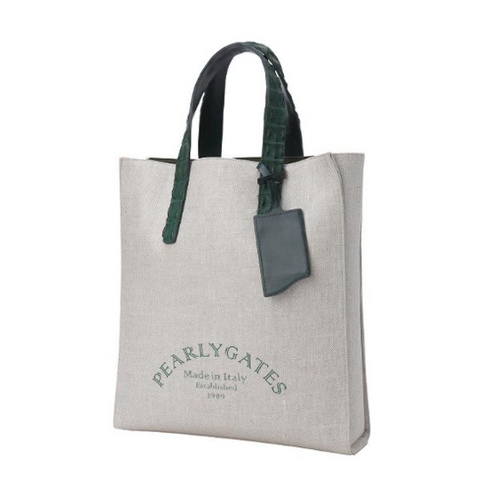 크리스패션 파리게이츠 프린트 로고 레더 핸들 린넨 토트백 531D7BG001GN