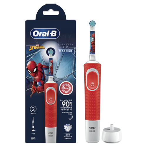 브라운 오랄비 D100K 바이탈리티 키즈 스파이더맨