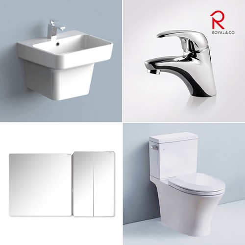 로얄앤컴퍼니  세미K 양변기+세면기+수전+욕실장 세트