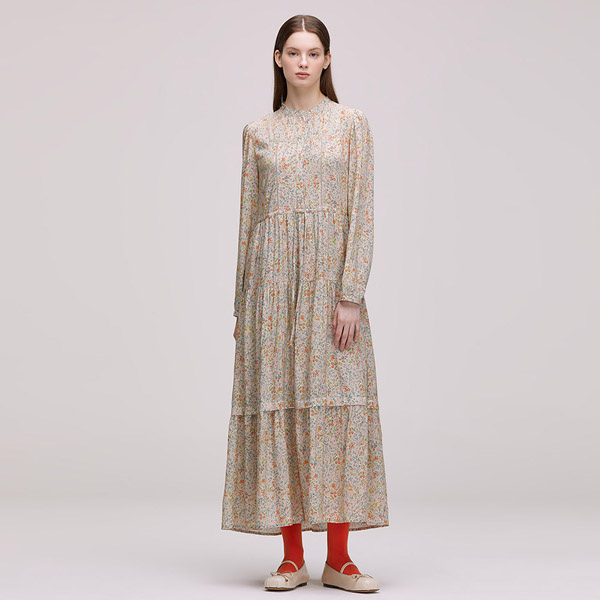 써스데이아일랜드 레이스 배색 포인트 원피스 T242MOP132W