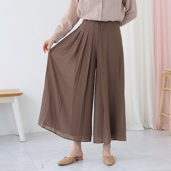 웬디즈갤러리 이중 쉬폰 와이드 팬츠 MPT127