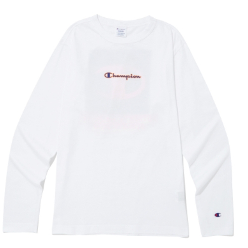 챔피온  등판 그래픽 긴팔티셔츠 CKTS3F215WT