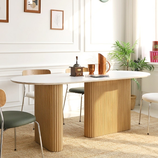 끌레오 빅토리 스퀘어 HPL 템바보드 식탁 1600