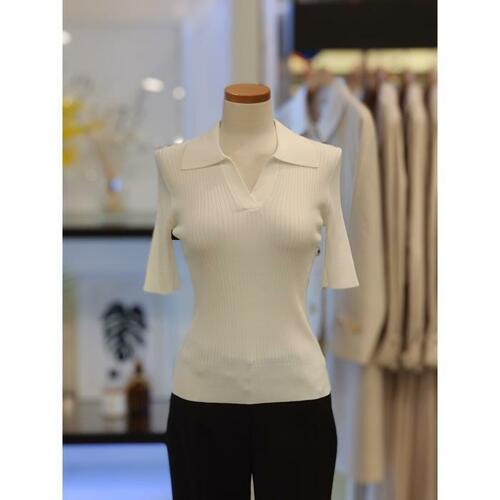 쉬즈미스 리브 조니 칼라 반팔 니트 SSKPOO22690