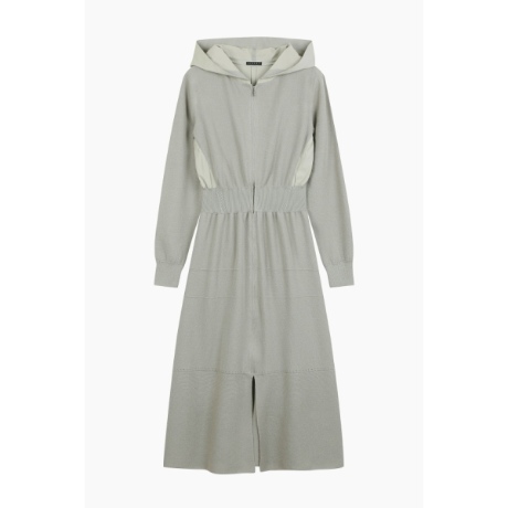 SISLEY 여성 우븐 패치 후드 니트 원피스 SAKO31431