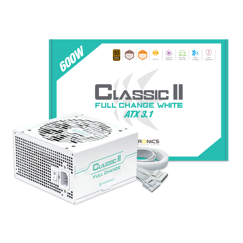 마이크로닉스  Classic II 풀체인지 600W 80PLUS브론즈 ATX3.1 화이트