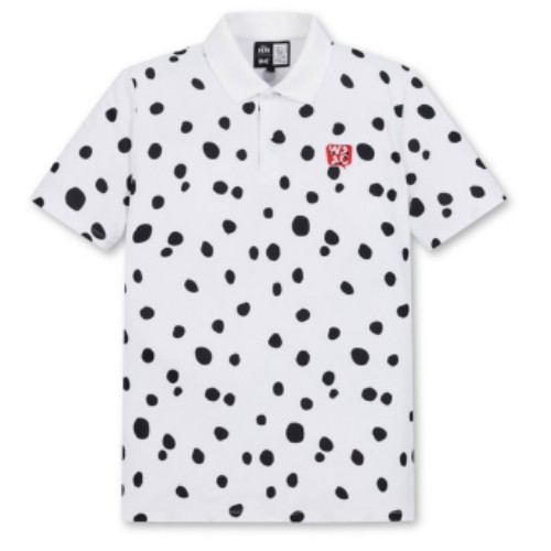 waac 달마시안 패턴 폴로 WMTCX24311WHX