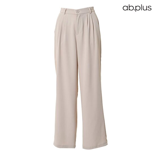 Ab.plus 핀턱 디테일 원버튼 슬랙스 팬츠 LSY2MP37A