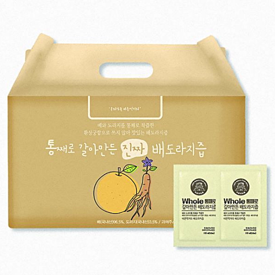 경북햇살농원 통째로 갈아만든 진짜 배도라지즙 100ml 50포