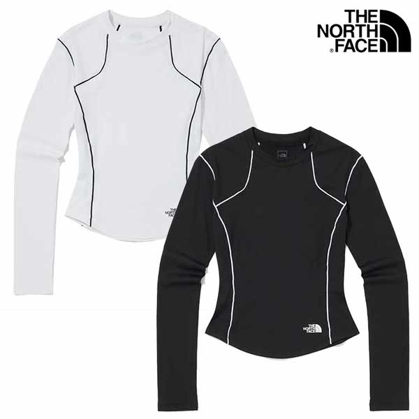 노스페이스 요가복 등산기능성티 기어 라인 긴팔 라운드티 NT7TQ35A