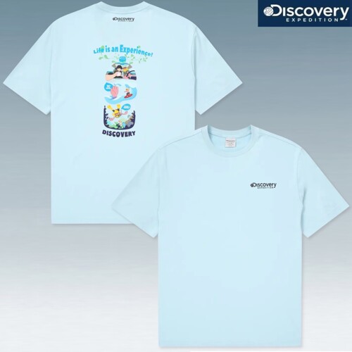 디스커버리익스페디션 메인크루 제주 리사이클 그래픽 티셔츠 DXRS7U043-BLL