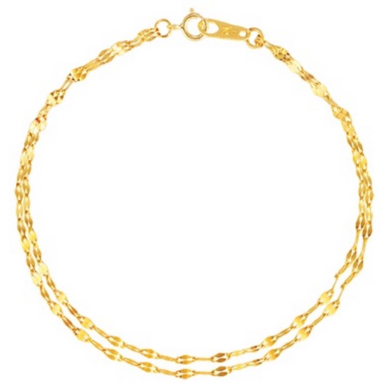 골드앤  아네스 두줄 팔찌 1.35g