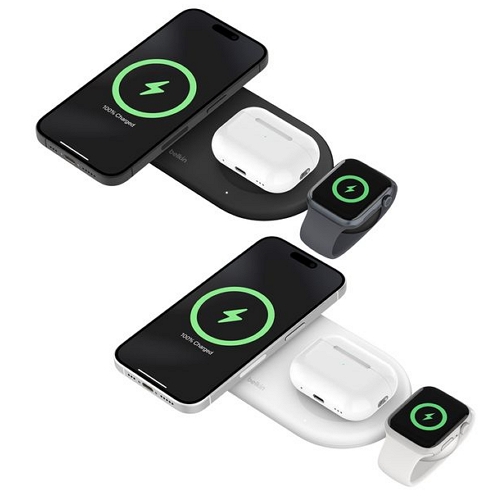 벨킨  부스트차지 프로 Qi2 15W 3in1 마그네틱 무선충전기 WIZ022qc