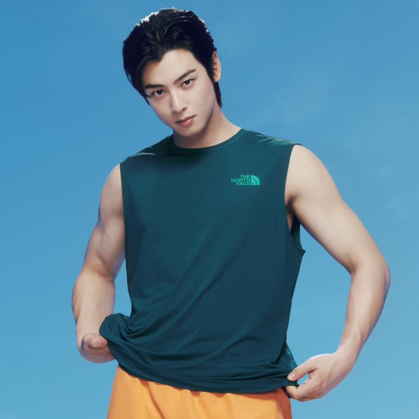 노스페이스 오션 바이브 그래픽 슬리브리스 민소매 NT7VQ26C