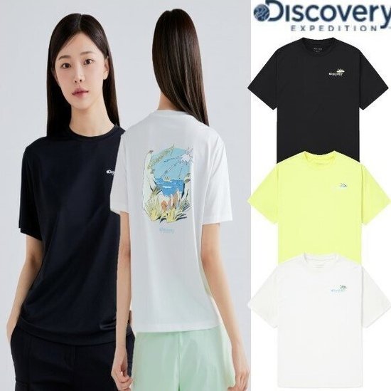 디스커버리익스페디션  핫썸머 백그래픽 티셔츠 DWRS6H043-BKS