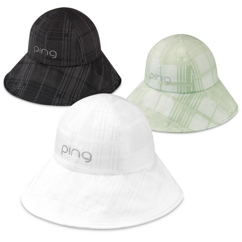 핑  체크 와이드 캡