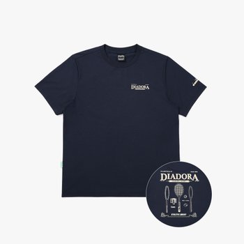 디아도라 에어 텍스 테니스 반팔 티셔츠 D4221TRS44NVD
