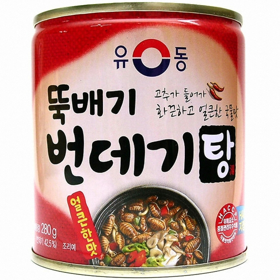 유성물산교역 유동 뚝배기 번데기탕 얼큰한맛 280g