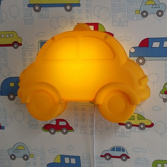 램프다우연 램프다 키즈카 자동차 벽등 옐로우(LED)