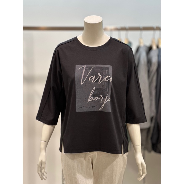 벨라디터치 심플 레터링 포인트 7부 티셔츠 V3E2TS44