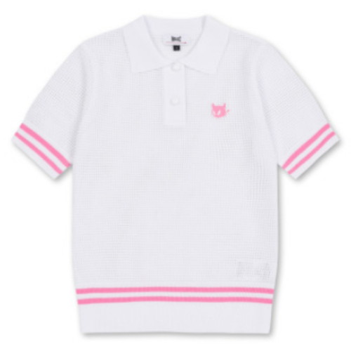 WAAC 메쉬 폴로 SS 스웨터 WWWAM24301WHX