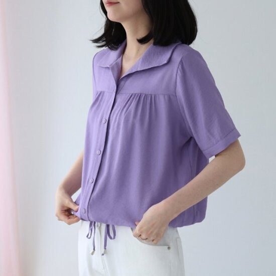 웬디즈갤러리 산드라 반팔 블라우스 NBL101