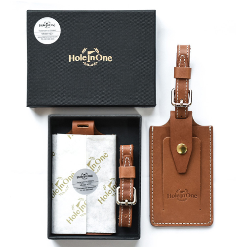 홀인원  가죽네임택