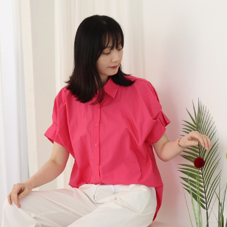 웬디즈갤러리 소매 주름 반팔 블라우스 NBL104