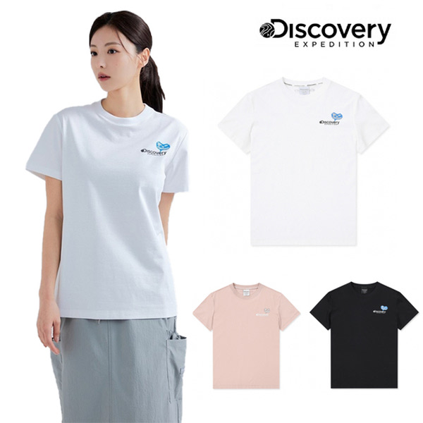 디스커버리익스페디션  프레시벤트 스몰그래픽 반팔티셔츠 DWRS8B043-BKS