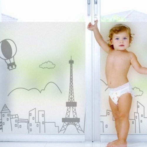 꾸밈  무점착 글라스 시트지 드림타워월드