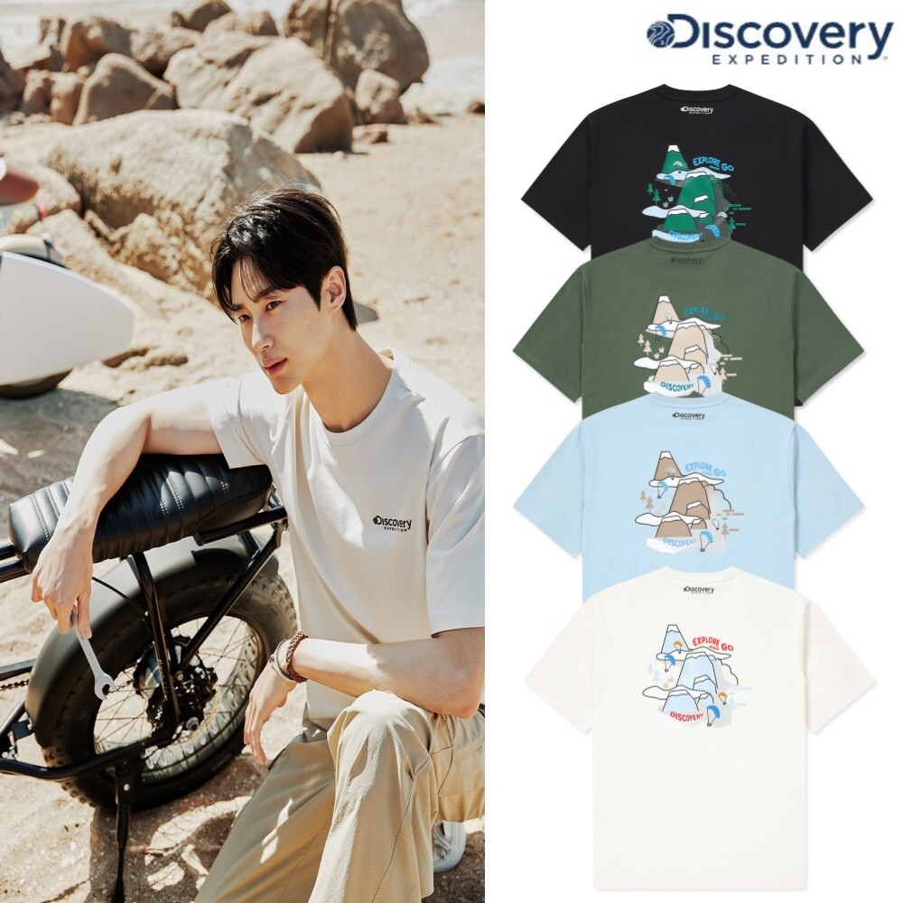 디스커버리익스페디션  프레시벤트 그래픽 반팔티셔츠 DXRS8C043-KAD