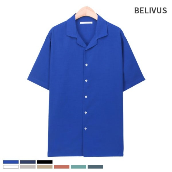 빌리버스 스트라이프 일반핏 남방 BWWT027