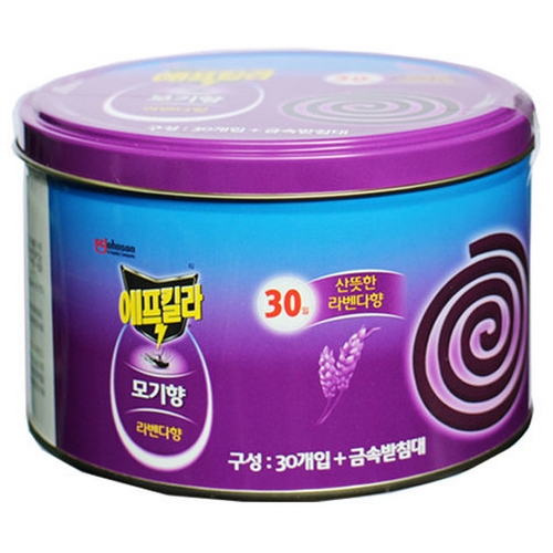 에프킬라 모기향 라벤더 캔코일 30개입