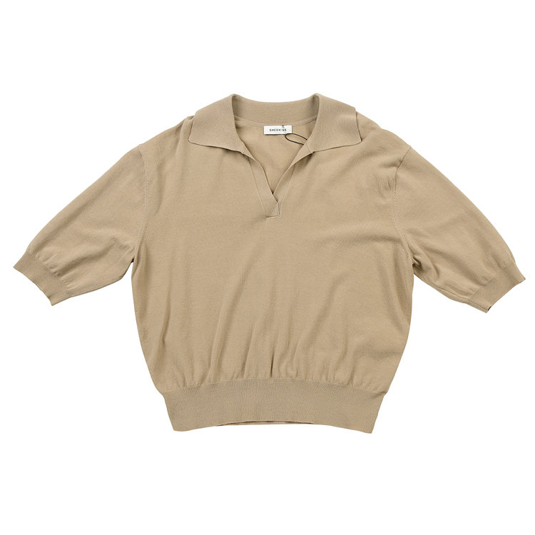 쉬즈미스 조니 칼라 반팔 니트 SSKPOO21090