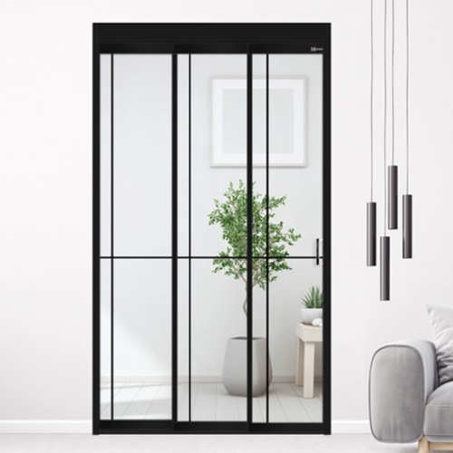 명성아이지  초슬림2.8 3연동 ㅡ자 복층유리 오픈형 중문