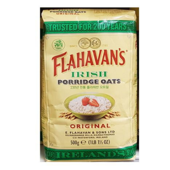 플라하반  아이리쉬 포리지 오트밀 500g