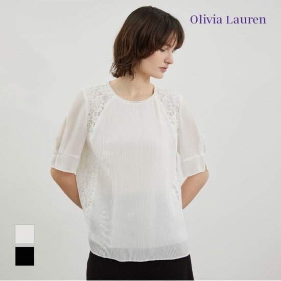 올리비아로렌 여성 플리츠 블라우스 VOCNS4M4321