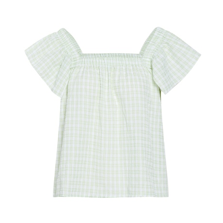 JJ지고트 A라인 프릴 민소매 블라우스 GN7N0BL73