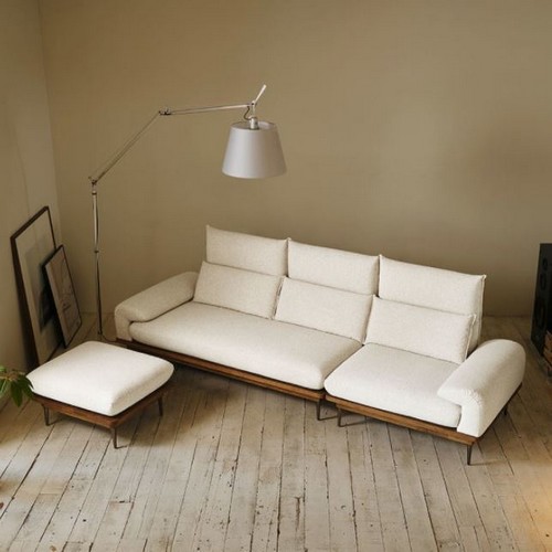 봄소와 도손 알파인 헤드레스트 패브릭 원목 소파 4인용