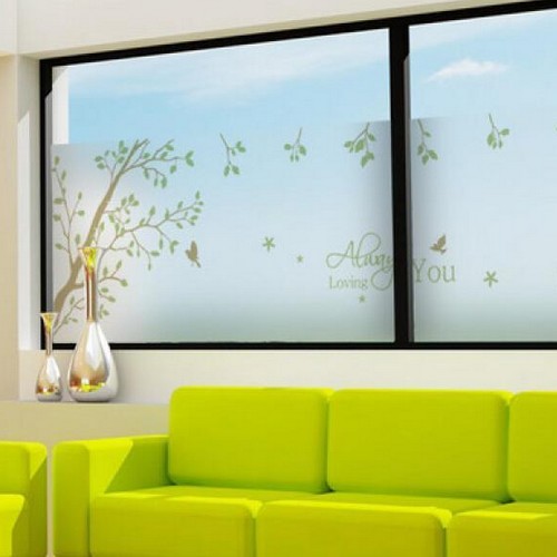 꾸밈  무점착 글라스 시트지 브랜치트리의사랑고백 ps188m