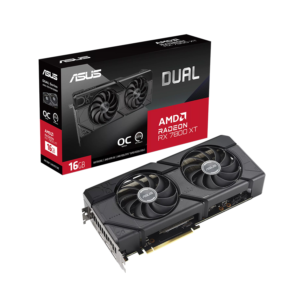 DUAL  라데온 RX 7800 XT O16G OC D6 16GB