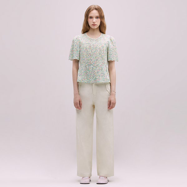 써스데이아일랜드 세미 와이드 팬츠 T244MPT247W