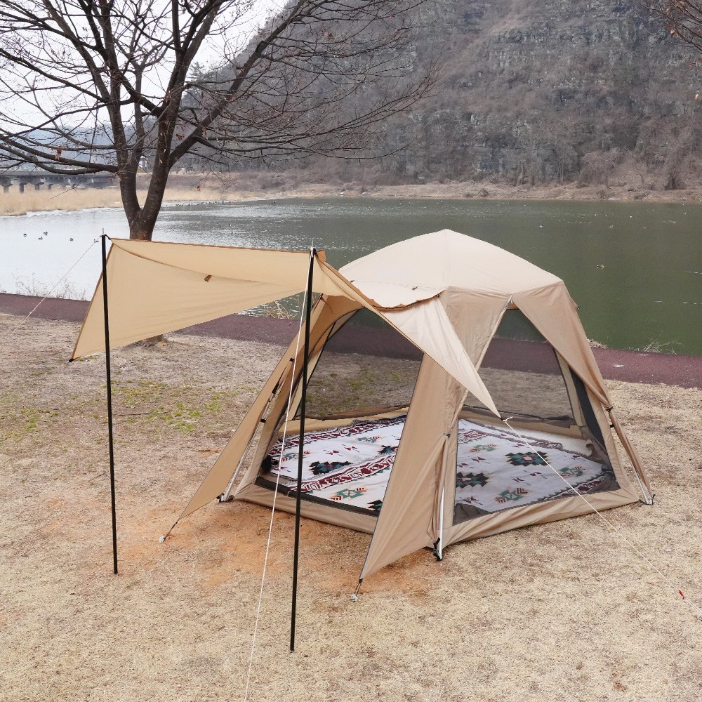 카르닉  빅스페이스 특대형 원터치 돔텐트 오트 베이지